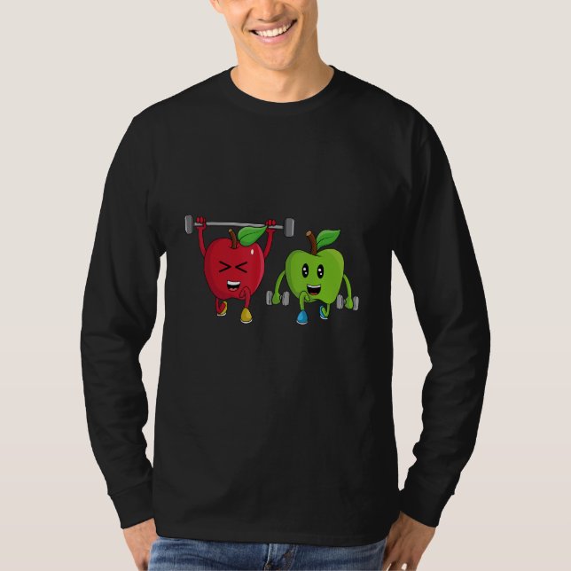 Veggie Power Apples Strength Vegan Protein Vegan T Shirt (Framsida)