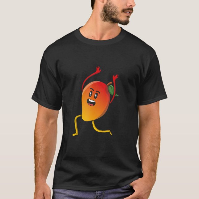 Veggie Power Mango Mango Lassi Kraft Vegan Protein T Shirt (Framsida)
