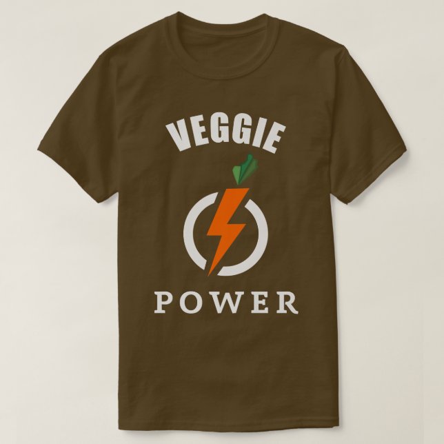 Veggie Power Vegetarian T Shirt (Design framsida)