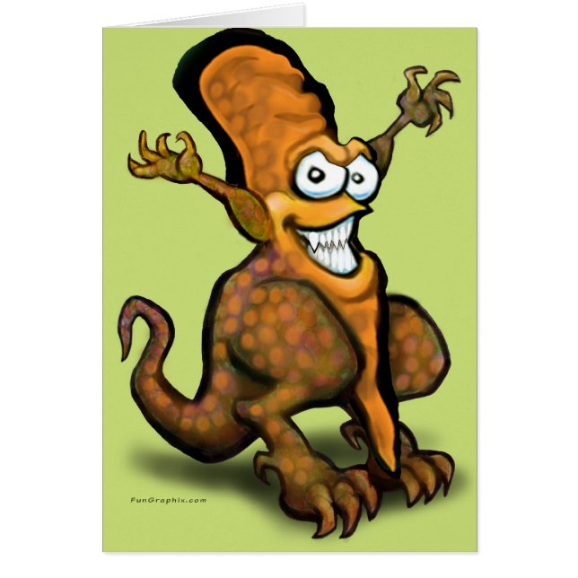 Veggie Saurus Rex Hälsningskort (Framsidan)