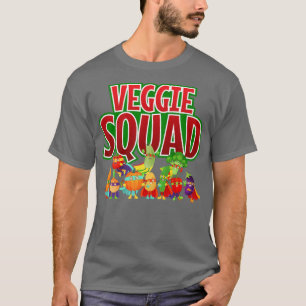 Veggie Squad Retro Vegetable Vegan Vegetarian T Shirt