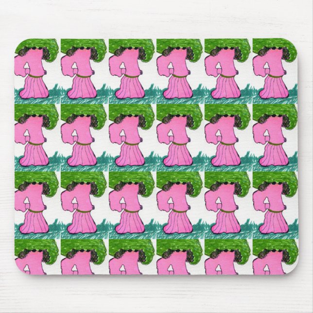 ’Veggie Stroal Dance’ Tiled Abstrakt Mousepad Musmatta (Framsidan)