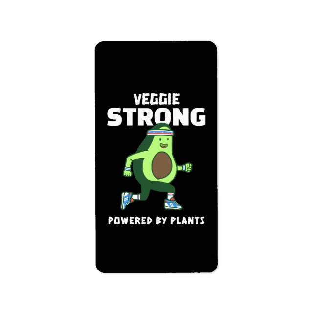 Veggie Strong, Drivs av växter Adressetikett (Framsidan)