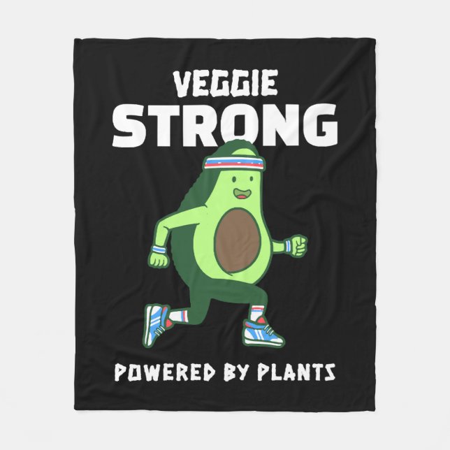 Veggie Strong, Drivs av växter Fleecefilt (Framsidan)