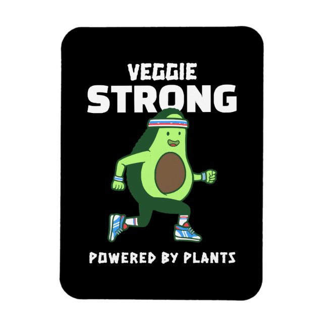 Veggie Strong, Drivs av växter Magnet (Vertikal)