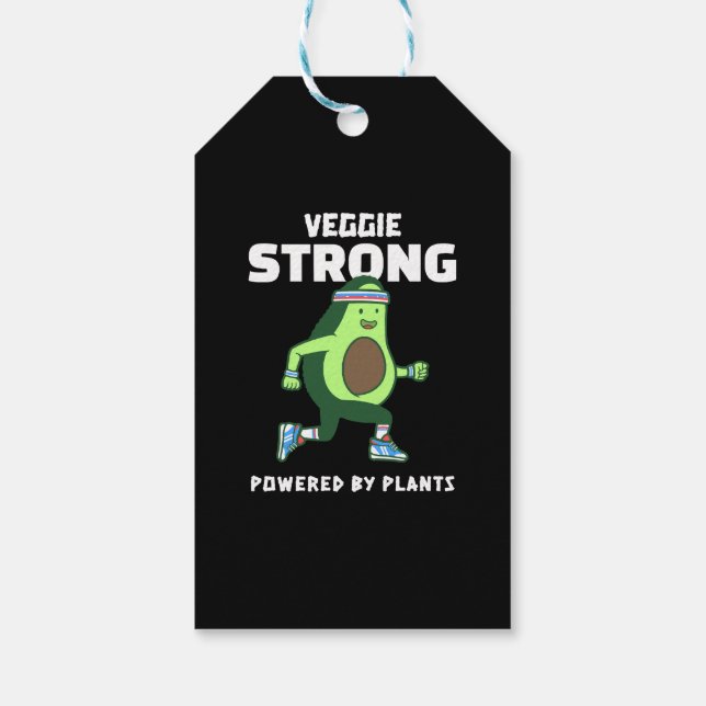Veggie Strong, Drivs av växter Presentetikett (Baksidan)