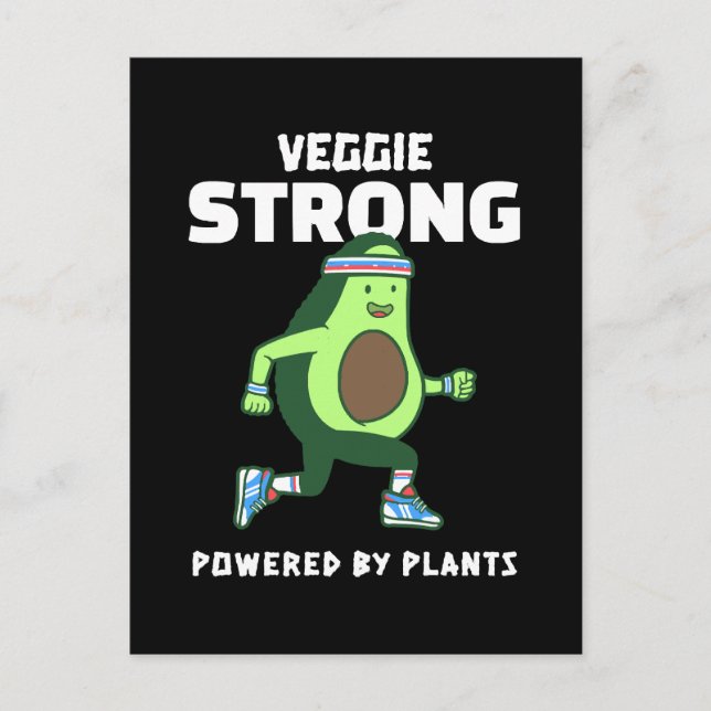 Veggie Strong, Drivs av växter Vykort (Framsida)