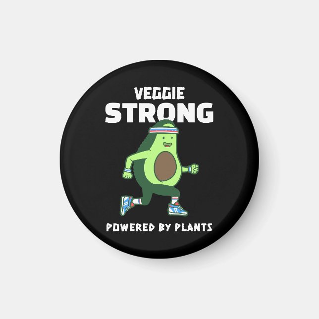 Veggie Strong, Kraft från växter Magnet (Framsidan)