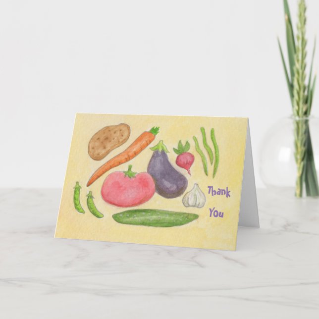 Veggie tackar dig att card tack kort (Framsida)