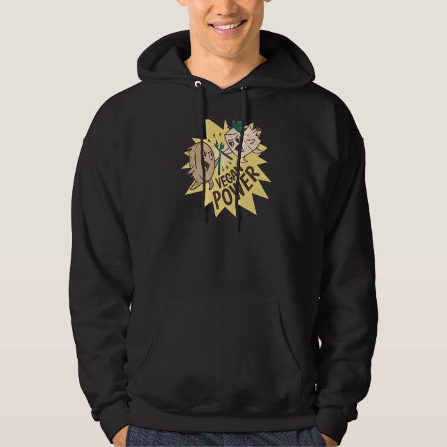 Veggie Vegetarian Vegan Hoodie (Framsida)