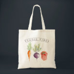 Veggie Vibes | Vattenfärg Tygkasse<br><div class="desc">Av Honung & Birch Studios</div>