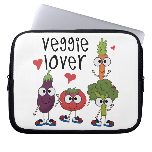 Veggieälskare Laptop Sleeve (Framsidan)