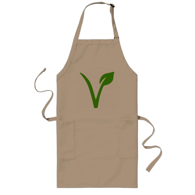 veggiepride, vegetarian, vegetarian, vegan, vegans långt förkläde (Framsidan)
