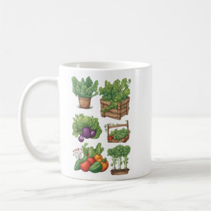 Veggies 10 , gåva, grönsaker, trädgårdsmästare kaffemugg
