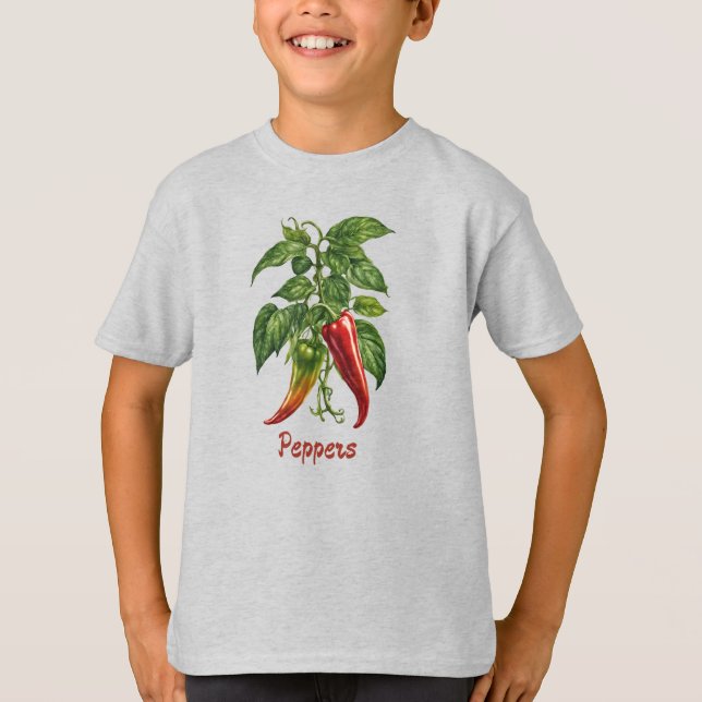Veggies 12 paprika, mat, veggies, vegan, jordbruka t shirt (Framsida)