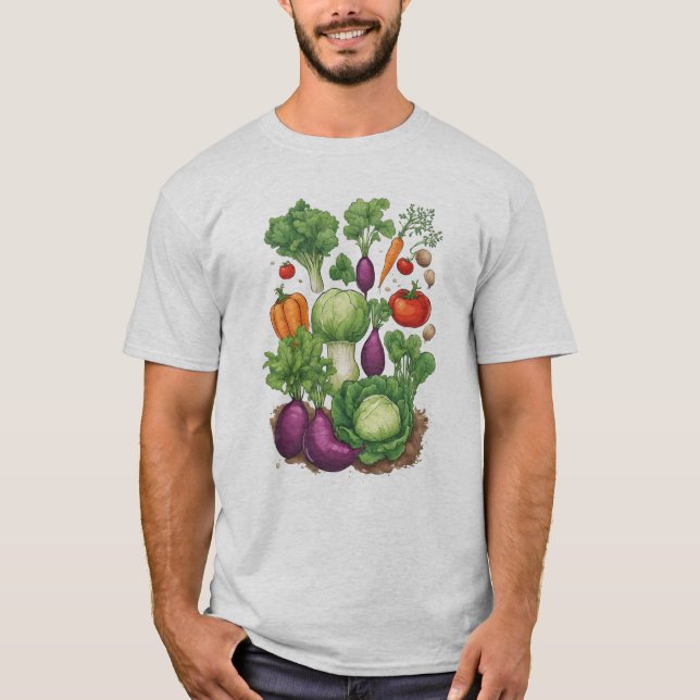 Veggies 4 , gåva, grönsaker, trädgårdsmästare t shirt (Framsida)