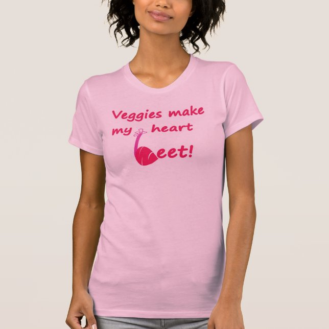 Veggies gör min hjärtabeta tee shirt (Framsida)