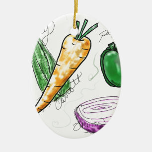 Veggies Julgransprydnad Keramik