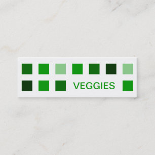 VEGGIES (modets kvadrater) Mini Visitkort