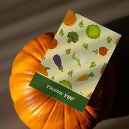 Veggies Mönster Tack Kort