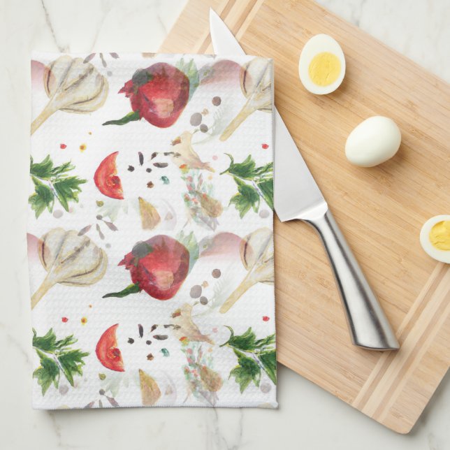 Veggies och Spices Towel Kökshandduk (Vikt i Fjärdedel)