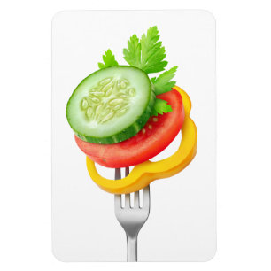Veggies på en gaffel magnet