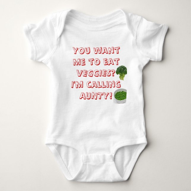VEGGIES på en onsie Tee Shirt (Framsida)