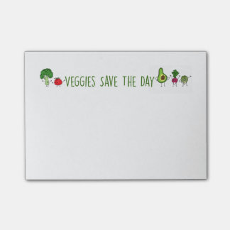 Veggies sparar dagen som Posta-Det noterar Post-it Block