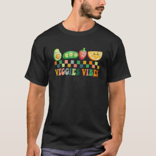 Veggies Vibes Retro World Vegetarian Day Vegan Lif T Shirt