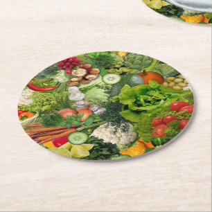 Veggiesunderlägg Underlägg Papper Rund