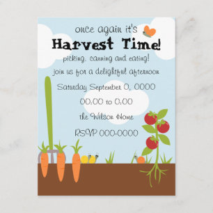 Vegtable Garden Inbjudningar