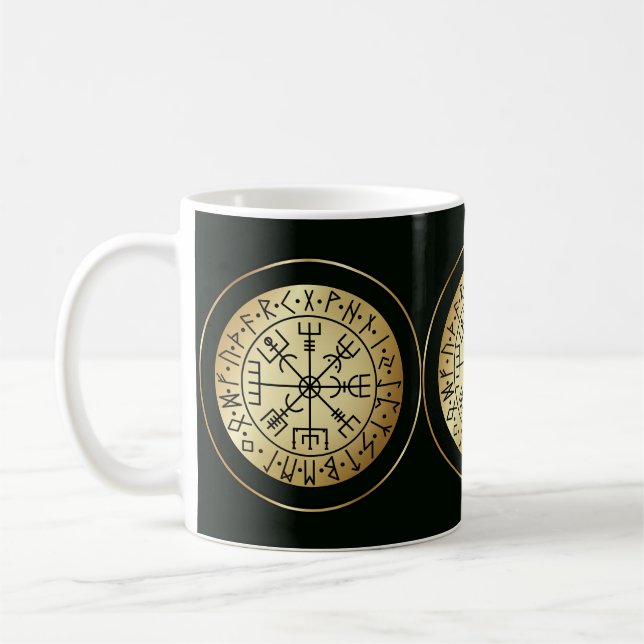 Vegvisir Compass: Islandets styrande körning Kaffemugg (Vänster)