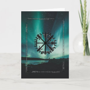 Vegvisir Compass/Wayfinder Rune hälsning-kort Kort