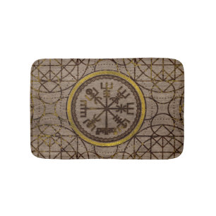 Vegvisir. Den magiska navigeringViking kompasset Badrumsmatta