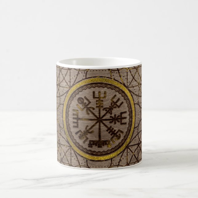 Vegvisir. Den magiska navigeringViking kompasset Kaffemugg (Center)