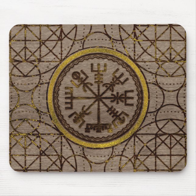 Vegvisir. Den magiska navigeringViking kompasset Musmatta (Framsidan)