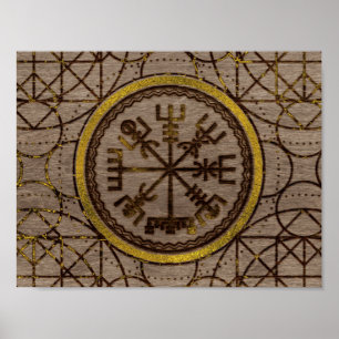 Vegvisir. Den magiska navigeringViking kompasset Poster
