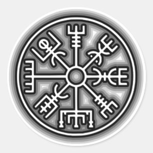 Vegvisir Echoed Sticker Lakan Runt Klistermärke
