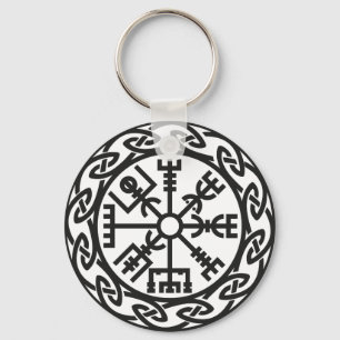 Vegvísir, Island, Travelers charm, skydd Nyckelring
