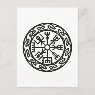 Vegvísir, Islandet, Travelers charm, skydd Vykort