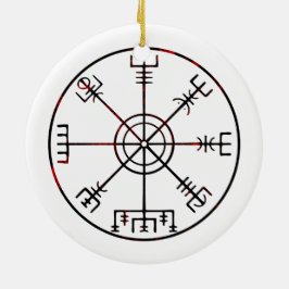 Vegvisir Islands Protective Runes Julgransprydnad Keramik