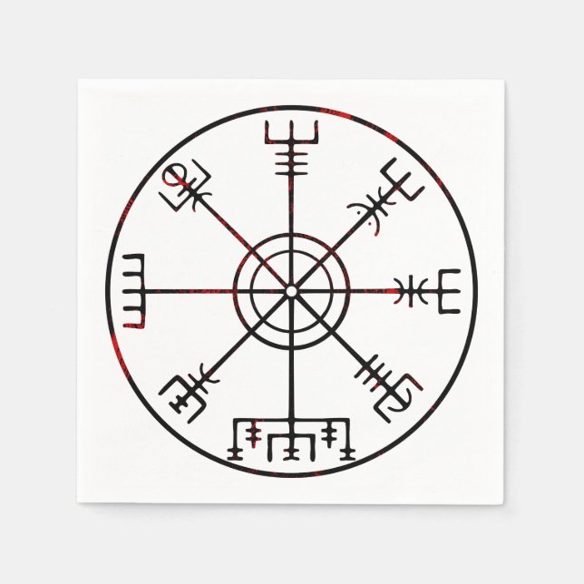 Vegvisir Islands Protective Runes Pappersservett (Framsidan)