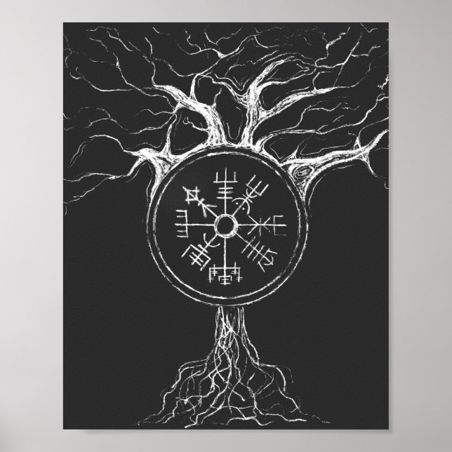 Vegvisir Livets träd Poster (Framsidan)