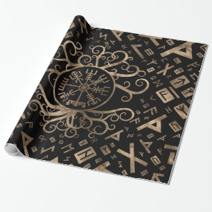 Vegvisir Livets träd Yggdrasil och Runes Presentpapper