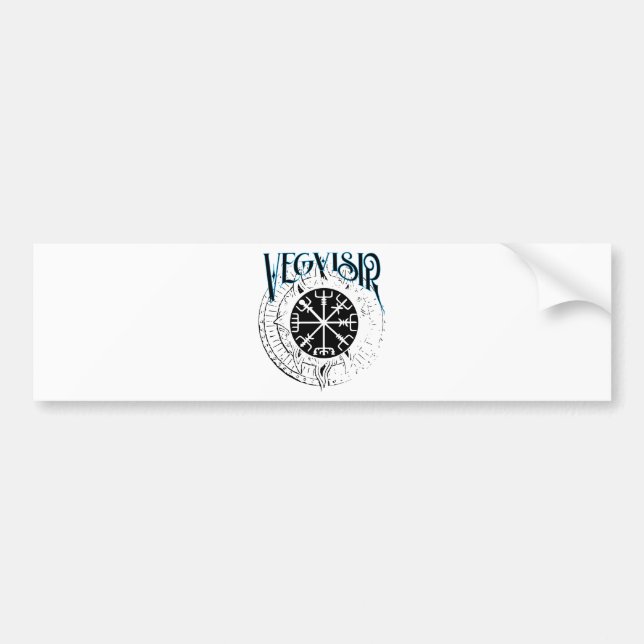 Vegvisir nordiska patfinderkompass bildekal (Framsidan)