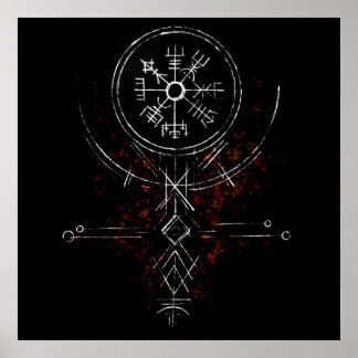 Vegvisir Norse Compass Poster