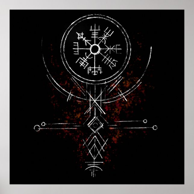 Vegvisir Norse Compass Poster (Framsidan)