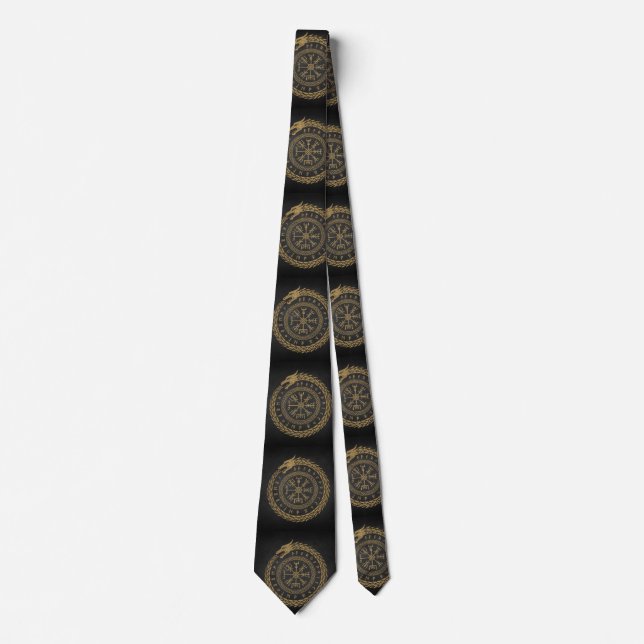 Vegvisir Norse Orm Run Cirkel Design Slips (Framsida)