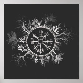 Vegvisir Norse Viking Compass Poster