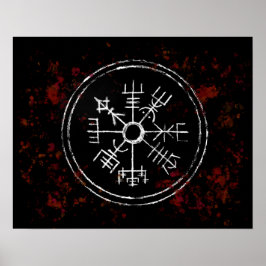 Vegvisir Norse Viking Compass Poster